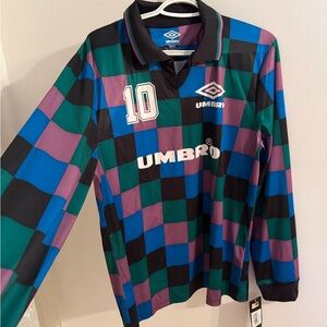 Umbro Black and Blue Checkered Jersey